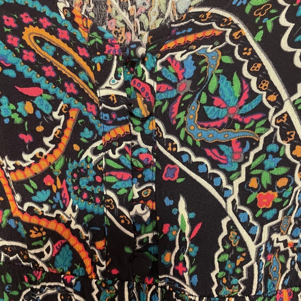 Anthropologie Maeve Maplewood Paisley Long Sleeve‎ V-Neck Midi Dress XS - Picture 4 of 5